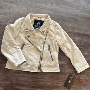 Beverly Hills Polo Club Creamy Nude Faux-Leather Jacket for Kids